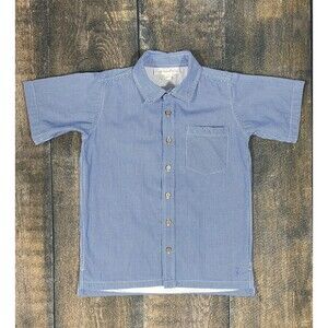 Well Dressed Wolf Boys Size 12 Blue Microcheck Dress Shirt!